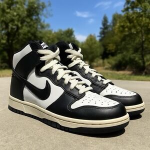 NIB Retro White/Black Nike Dunks High Top Men Size 9 Y2K Classic High Top Style